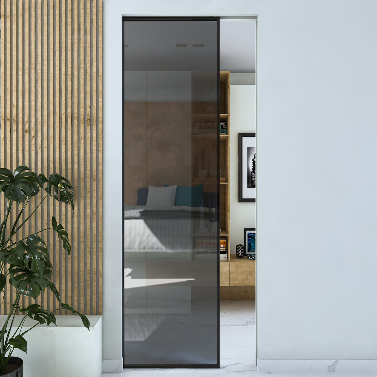 Anta Profilata Battente Vetro in Riflettente