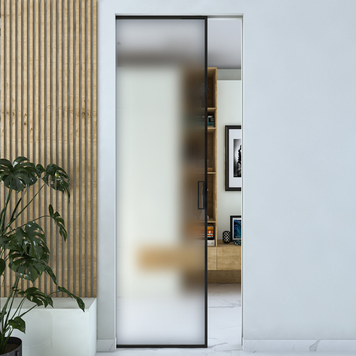 Anta Profilata Battente Vetro in Satinato