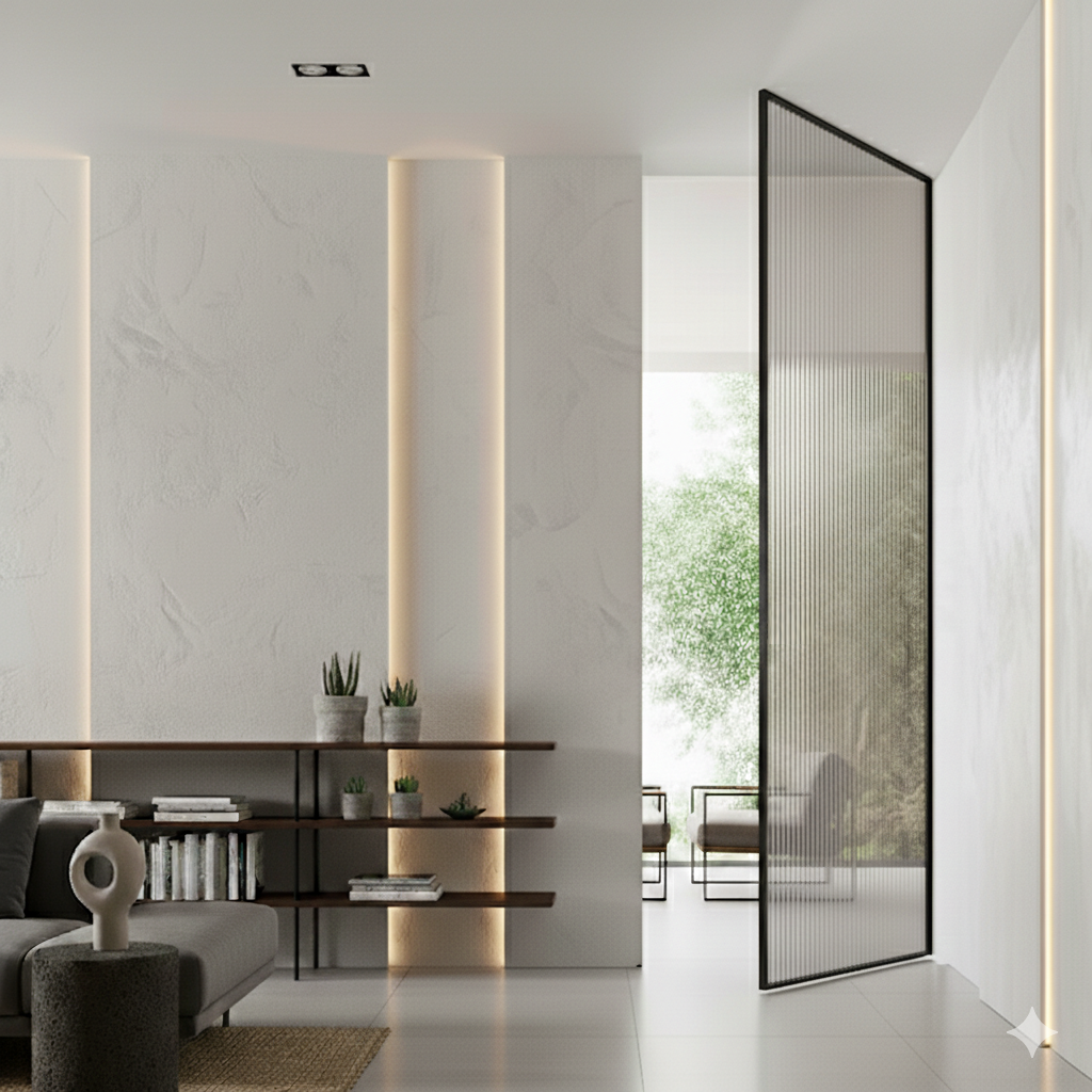 anta profilata a bilico plisse