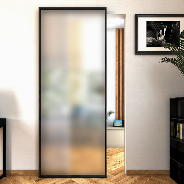 anta profilata con vetro satinato