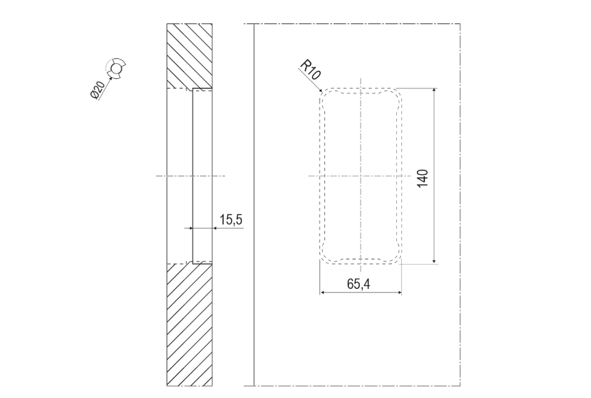 Interior Door Handle ONE MOOD COLOMBO Blue