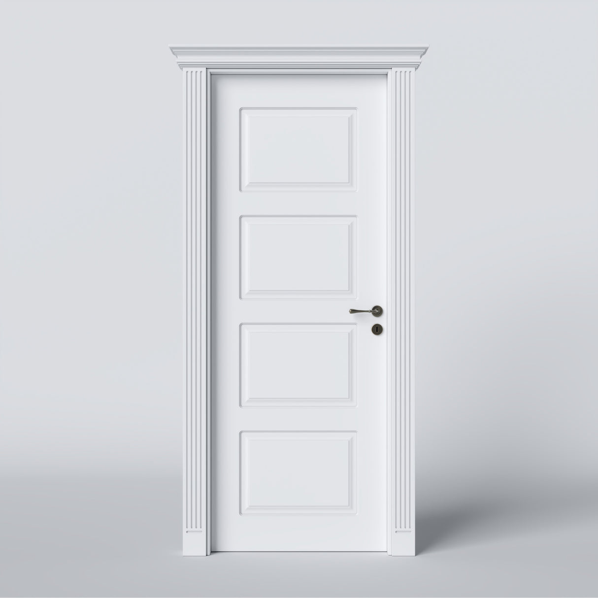 Porta Battente Classica Pantografata 4 Bugne con Capitello Impero