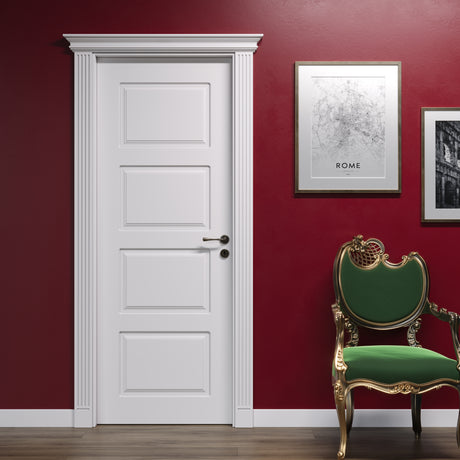 Collezione Roma  Porta_Patongrafata_4_Bugne_Laccato_Bianco