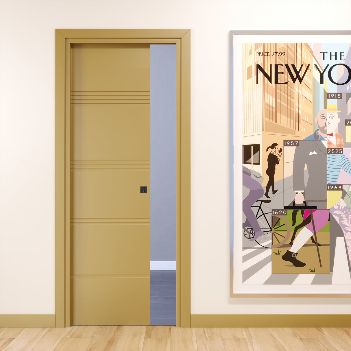 Porta Scorrevole a Scomparsa Pantografata 3D Horizontal