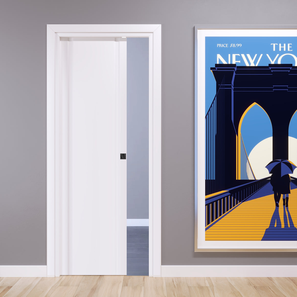 Porta Scorrevole a Scomparsa Pantografata 3D Trim