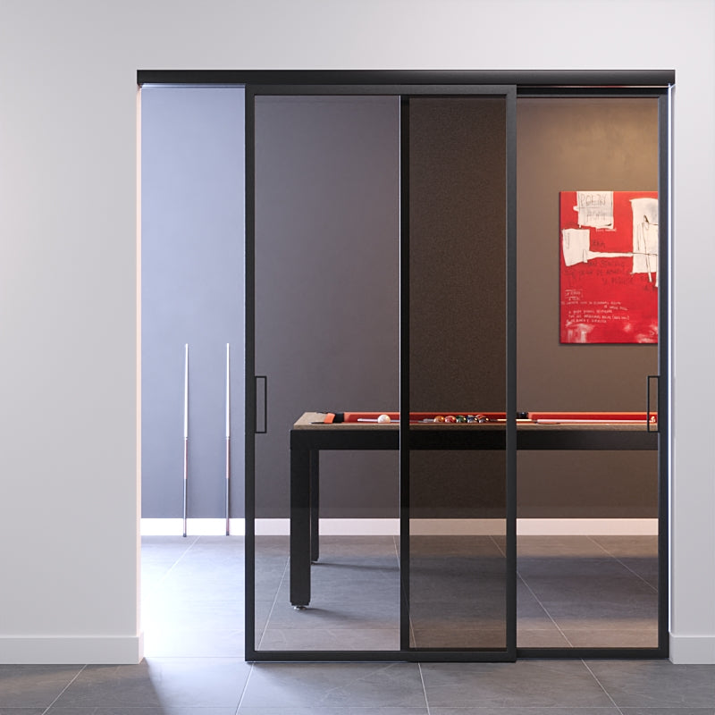 Porta a vetro a due ante colore bronzo