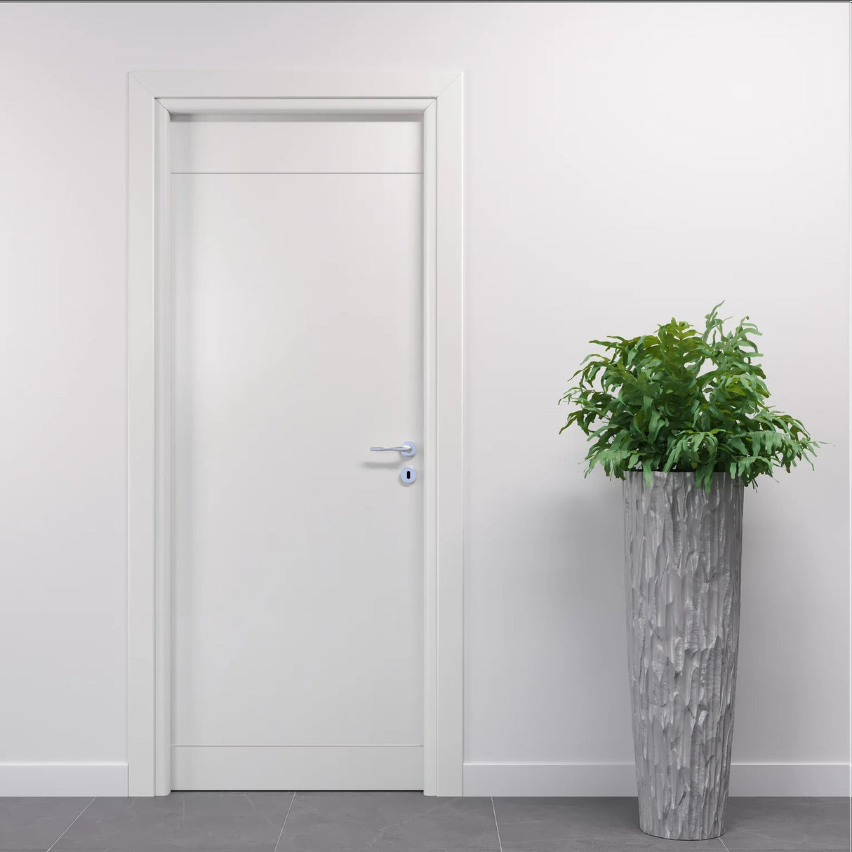 porta antisismica bianca