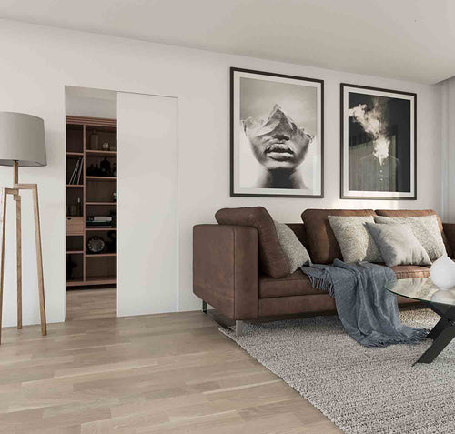 Flush-to-the-wall Sliding Pocket Door