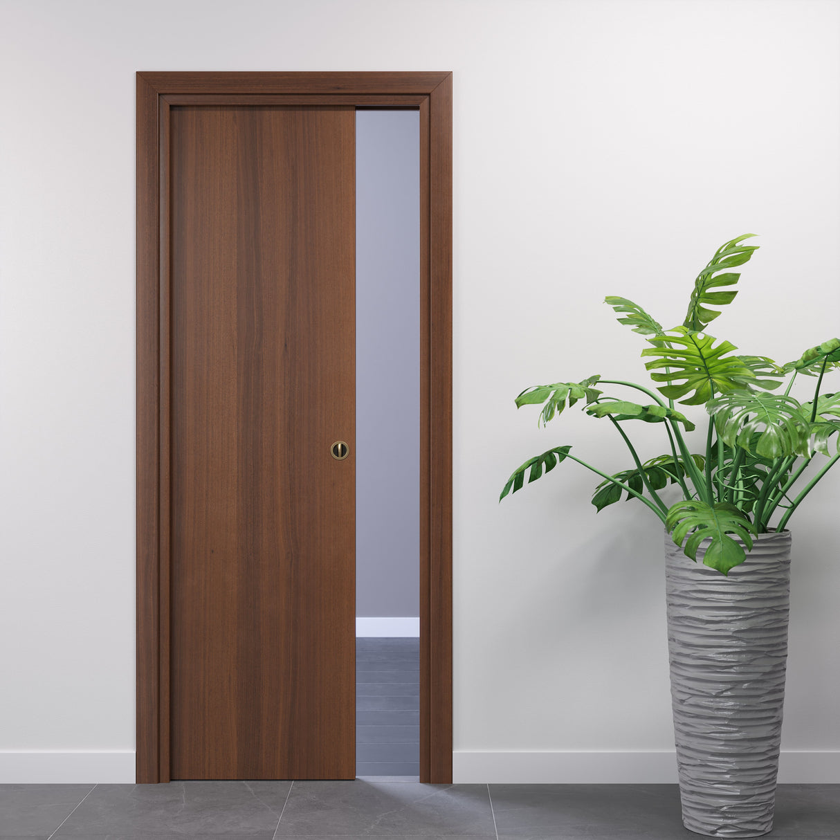 porta scorrevole da interno colore laminato noce nazionale