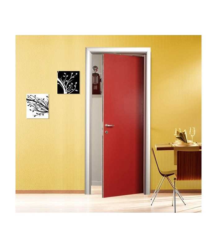 Pivoting door with rounded aluminum frame