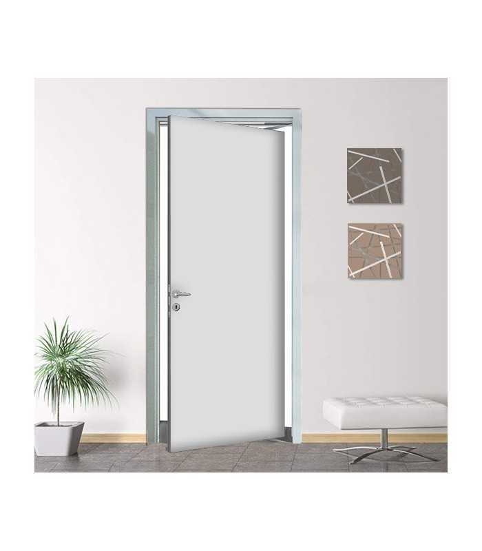 Pivot-sliding doors in plastic laminate