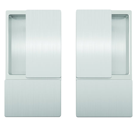 Wave AGB handle for hinged doors, brushed silver anodised, blind version