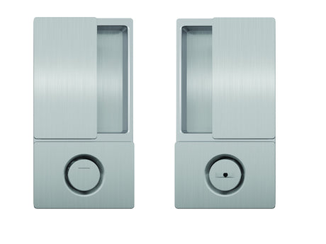 Wave AGB handle for sliding doors, satin matt chrome, bathroom version