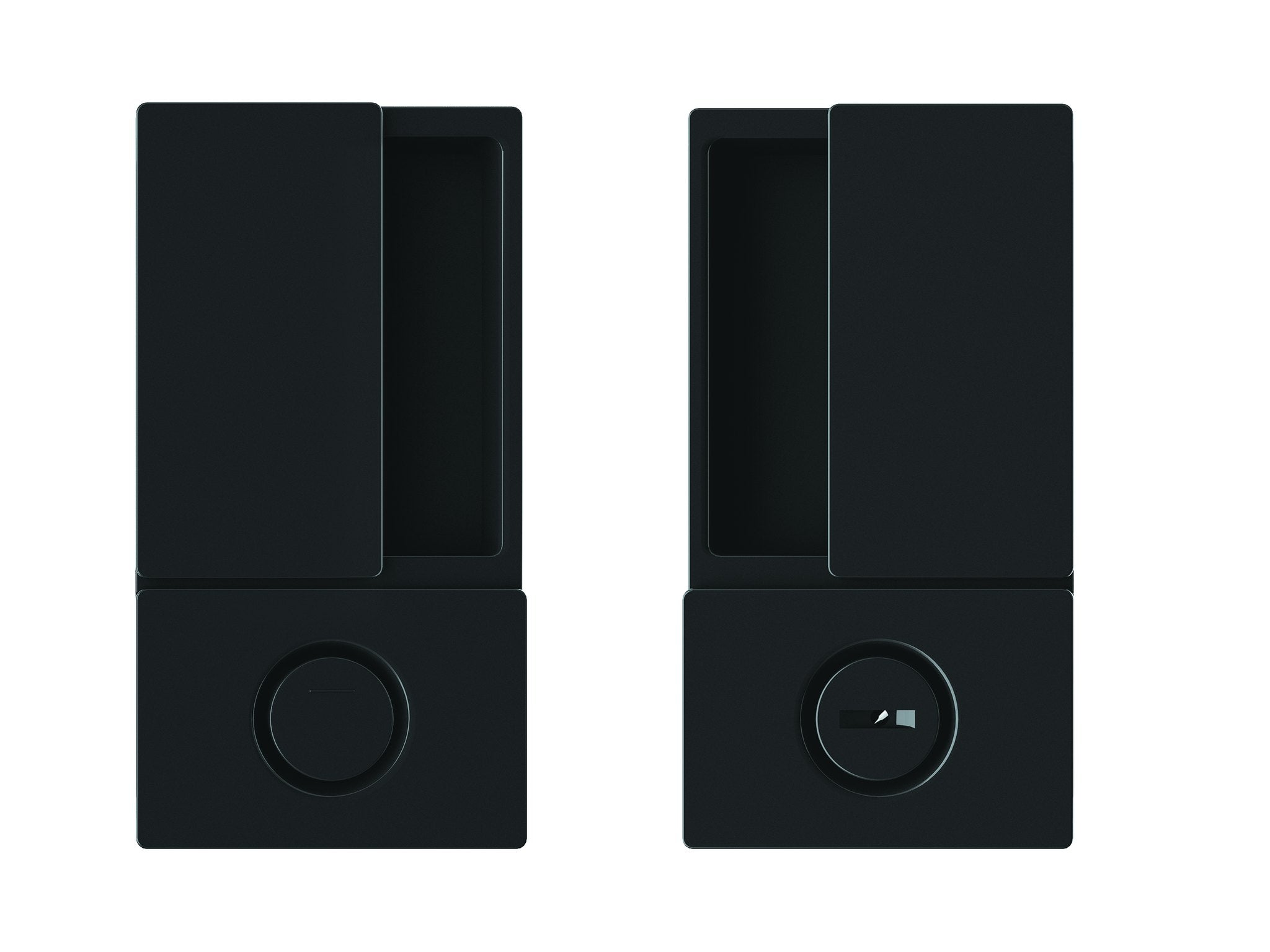 Maniglia Wave AGB per porta scorrevole, nero semilucido, versione bagno