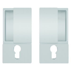Wave AGB handle for hinged doors, brushed silver anodised, cylinder version