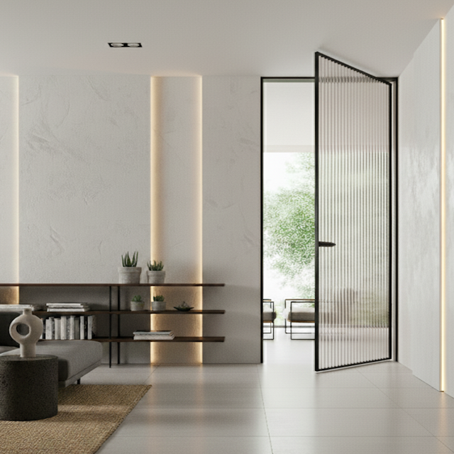 anta profilata a bilico plisse