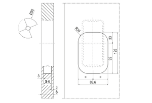 Interior Door Handle ONE MOOD COLOMBO Blue