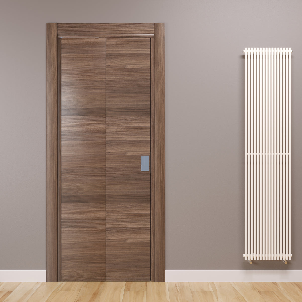 Compack Living 180° Celegon Horizontal Walnut Folding Door