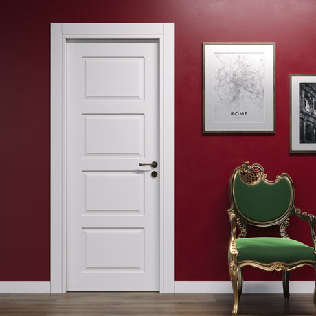 FIPPorte-Porta Pantografata 4 Bugne Laccato Bianco Opaco