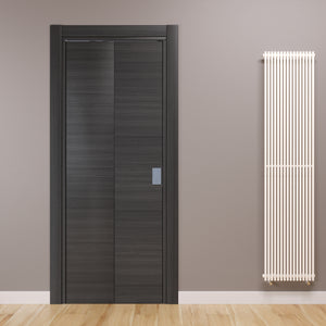 Porta FluidMotion Rovere Grigio chiusa