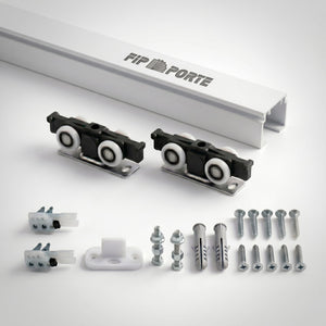 Binario con Kit Completo per Porta Scorrevole per Legno