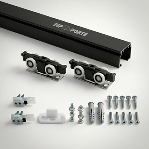 Binario con Kit Completo per Porta Scorrevole per Legno