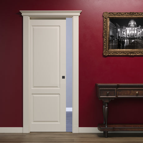 Porta Scorrevole a Scomparsa Classica Pantografata 2 Bugne con Capitello Impero