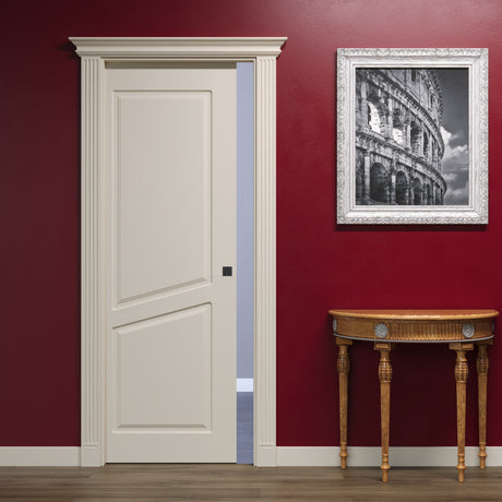 Porta Scorrevole a Scomparsa Classica Pantografata 2 Bugne a Diagonale con Capitello Impero