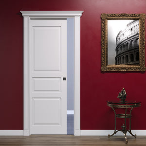 Porta Scorrevole a Scomparsa Classica Pantografata 2+1 Bugne con Capitello Impero