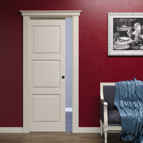 Porta Scorrevole a Scomparsa Classica Pantografata 3 Bugne con Capitello Impero