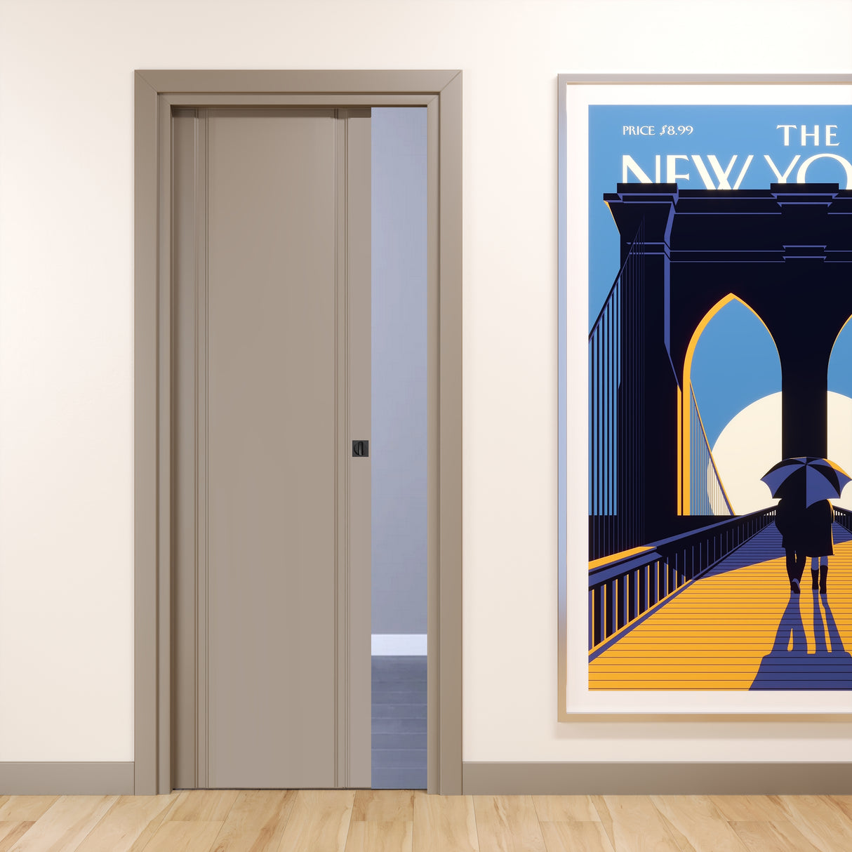 Porta Scorrevole a Scomparsa Pantografata 3D Trim