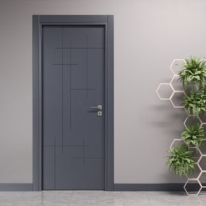 Porta Battente con Incisioni Lines