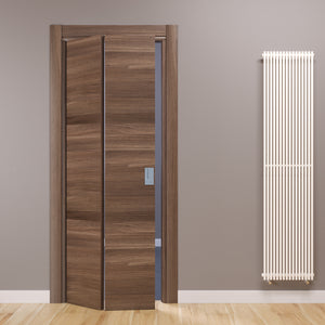 Compack Living 180° Celegon Horizontal Walnut Folding Door