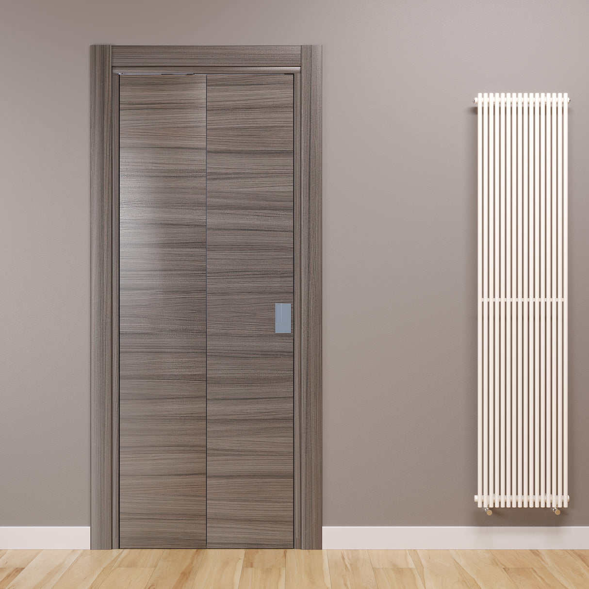 Compack Living 90° Celegon Rosewood Dove Grey Folding Book Door