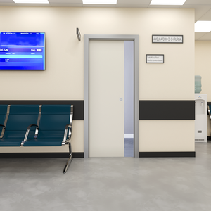 Porta a Scomparsa Laminato Plastico e Telaio in Alluminio