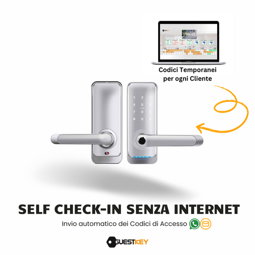 Maniglia elettronica HalfSmart GuestKey con tastierino per i codici