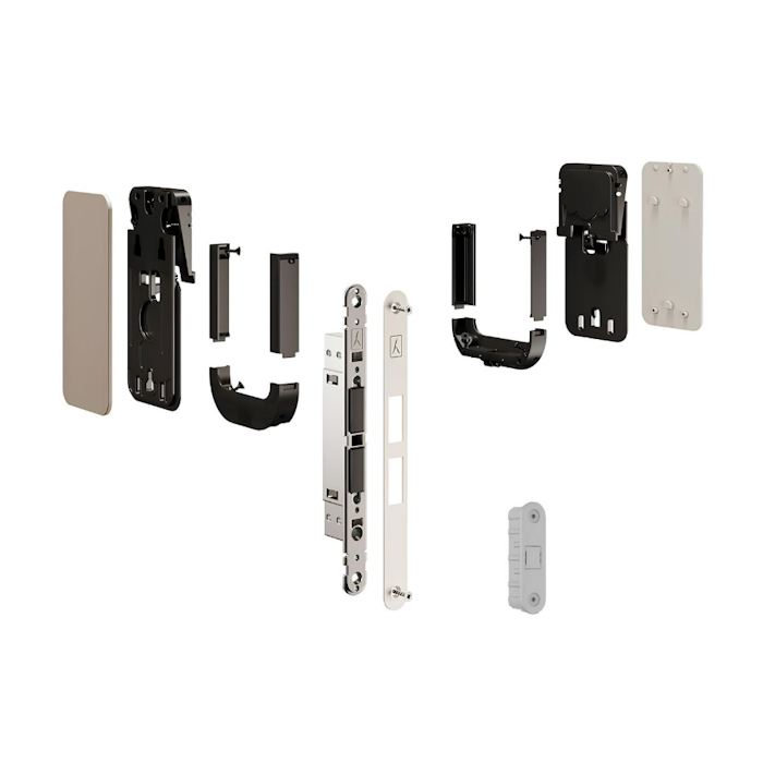 Maniglia invisibile Ghost Bonaiti di Passaggio con Contropiastra per Profilo in Alluminio