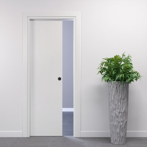 Porte coulissante à galandage stratifié