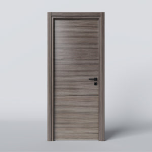 Porta laminato palissandro tortoa con maniglia nera quadra