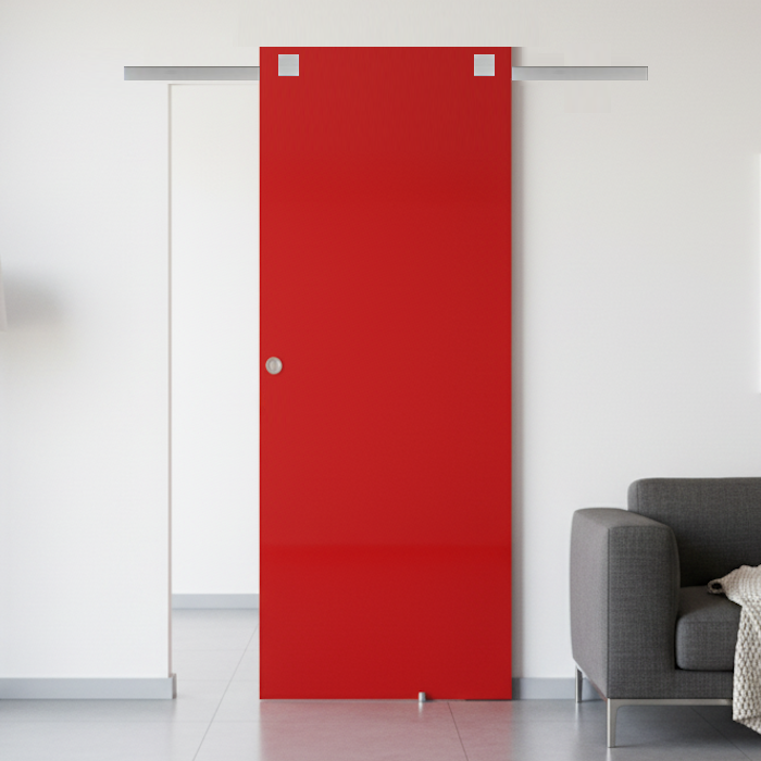 Sliding Door in Pleated Glass