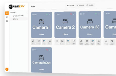 Gestionale GuestKey: le camere con stato, batteria e connessione
