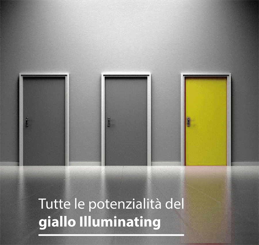 potenzialià del giallo illuminating su porte e infissi
