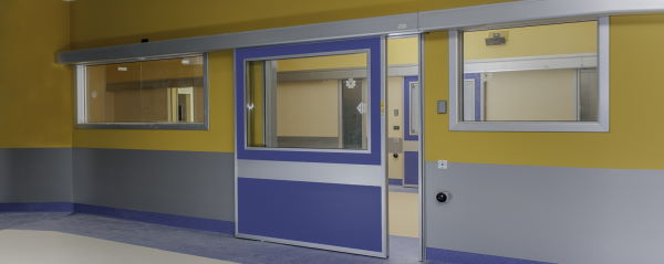  automatic hospital doors with lead