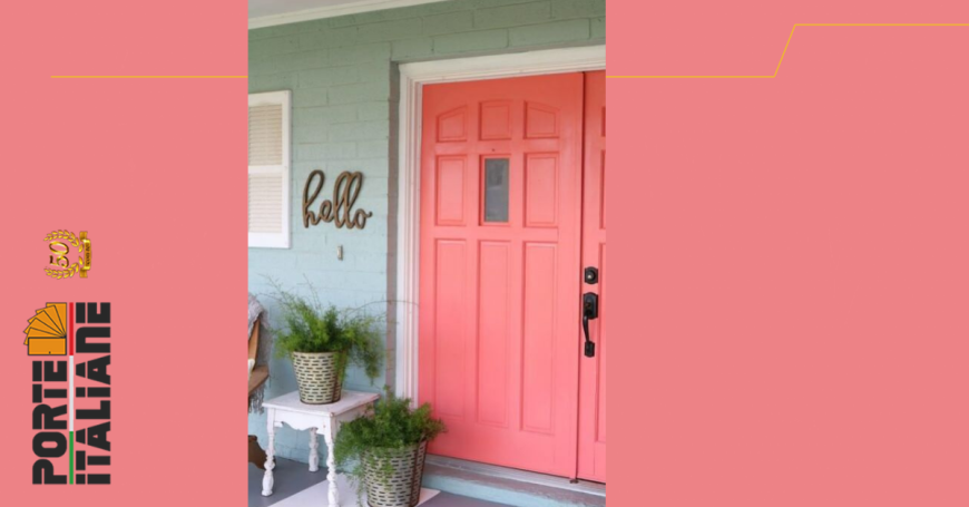 Living Coral - the color of 2019 also goes well with doors and furniture